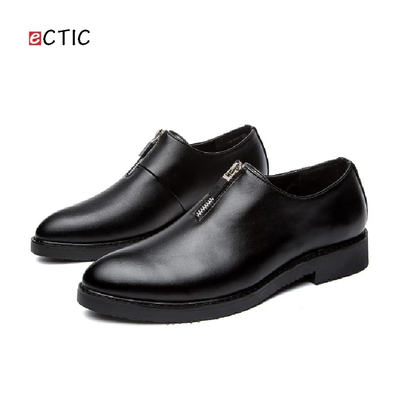 

Ectic Zip Fashion Mens Dress Shoes Microfiber Upper Wedding Dress Flats Solid Red Black Color Sewing Schuhe Herren Dropshipping