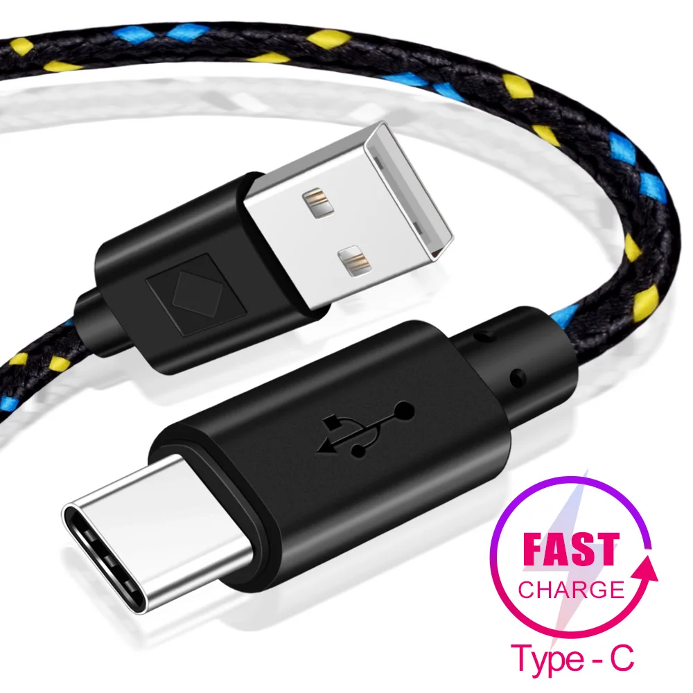 أولاف الهاتف المحمول نوع C كابل لسامسونج S9 ، سريع تهمة USB نوع-C الحبل كابل ل Xiaomi mi8 USB كابلات ل هواوي honor 10