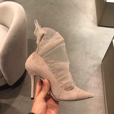 

Free ship womens tuxedo shoes nude color veil heels (9cm/7cm)shoes/event/ stage performance shoes/photo-shooting shoes