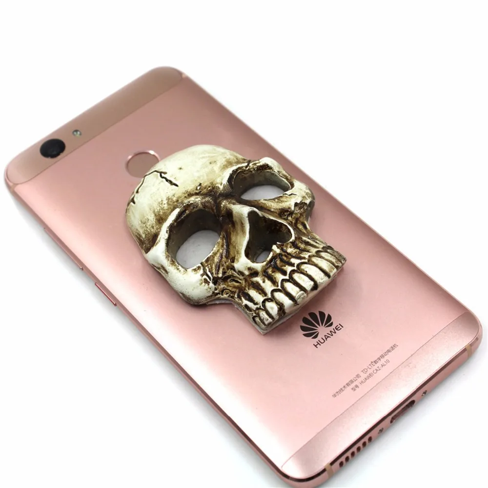 

Halloween Skulls Phone Back Shell Sticker Funny Resin Decals Skull Sticker Label Head Styling Emblem Badge Accessories Decor