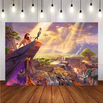 

Photography Background The Lion King Simba Kids Birthday Backdrop Decor Photocall Backdrop Photo Studio Banner