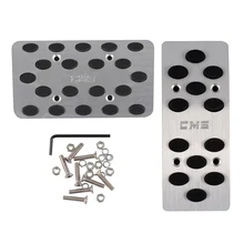 Car Accessories Auto Automatic Car Gas Brake Metal Pedal Covers AT Pedals Pads Silver Tone Black