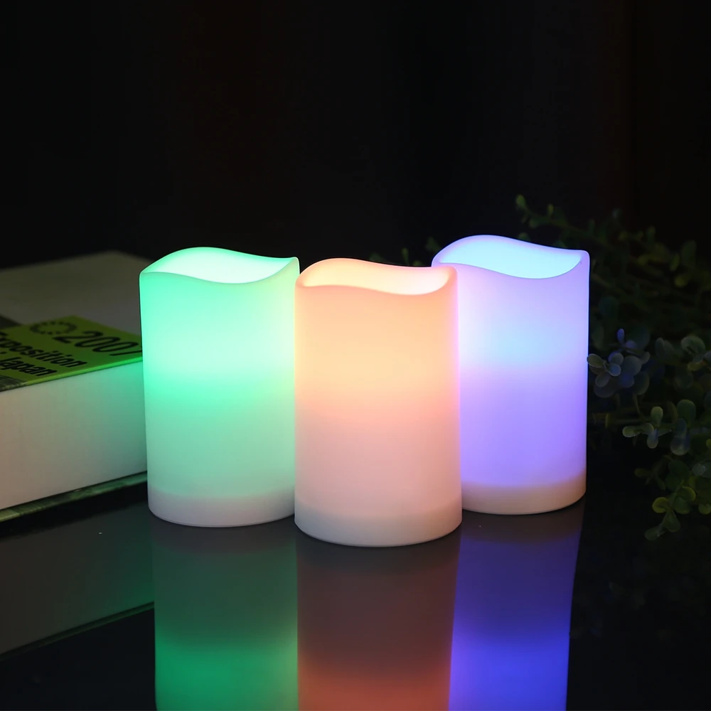 

LED Simulation Candle Night Lamp Decor for Bedroom Desk Light Smart Remote Control Candle LED Light Lamp Wedding Party Decor
