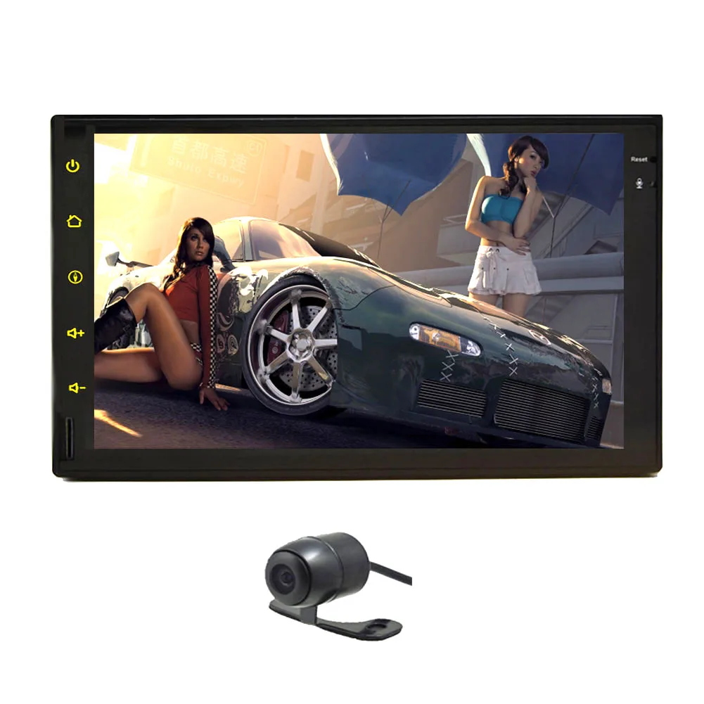 Cheap 1080P No-DVD System GPS Stereo WiFi Android 5.1 Car Radio FM OBD2 Navigation PC Video Camera Touchscreen USB 4-CORE 10