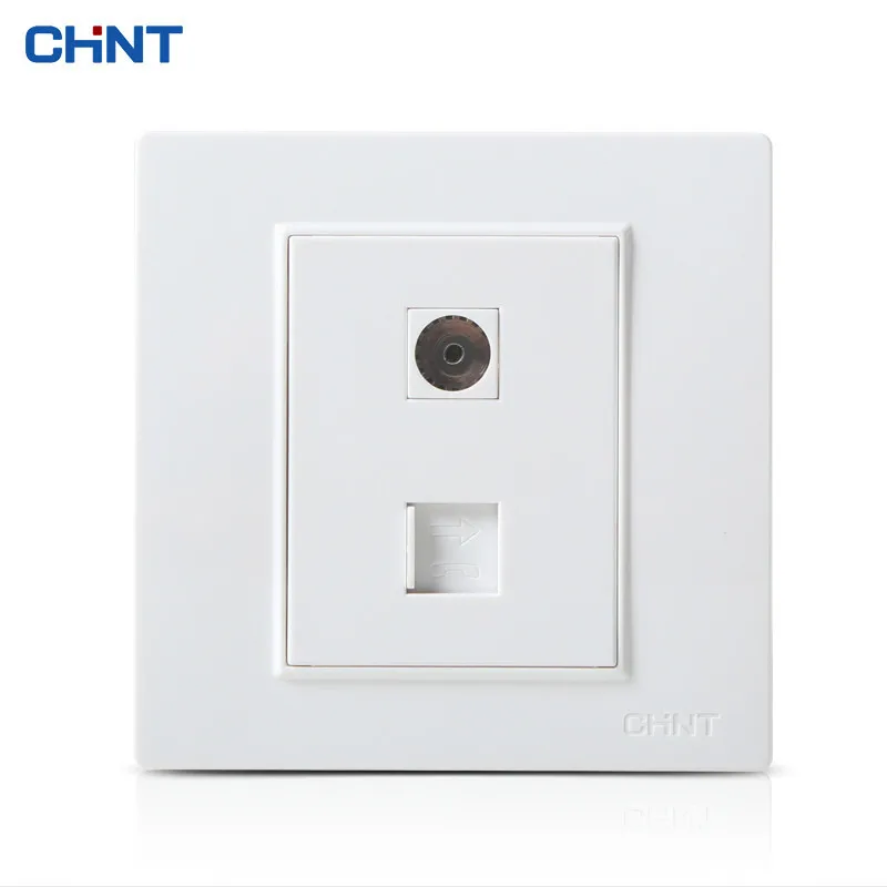 

CHNT NEW7L 86 Type Three Color Steel Frame Wall Switch Socket Phone TV Socket