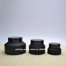 100 г черного стеклянного бисера, баночка для крема с черной крышкой крема для век/сывороток/воск для волос/приправы/увлажняющий крем/ночной крем упаковка для косметики