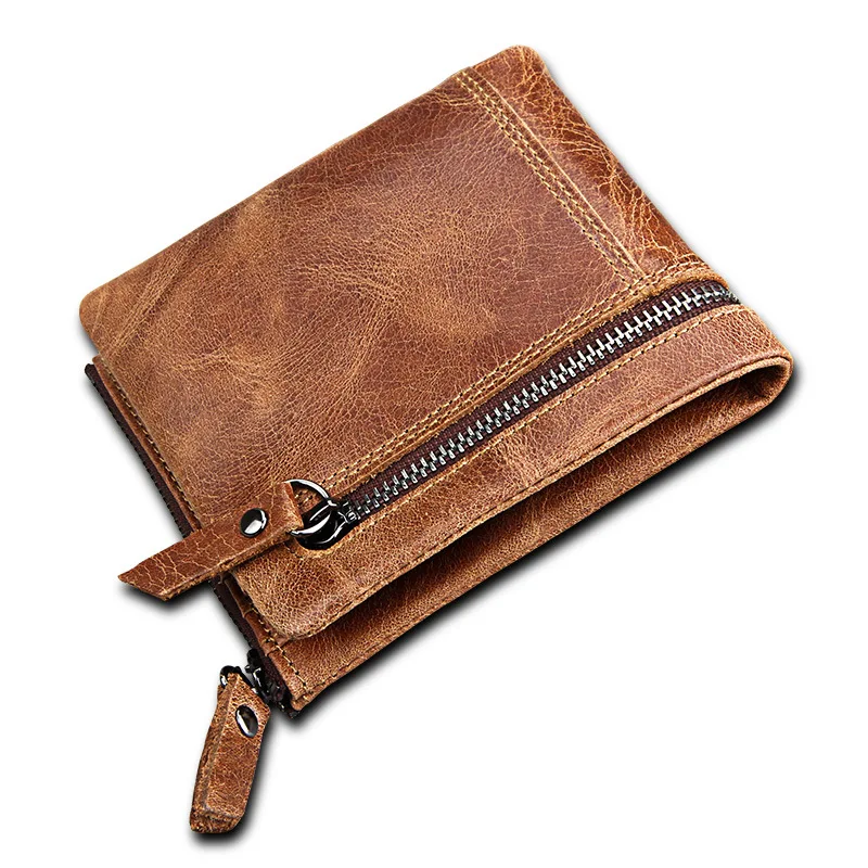 

2018 New Men's Genuine Leather Wallet Fashion Small Money Bag Luxury Brand Walet Coin Purse Male Cuzdan Portomonee Pocket
