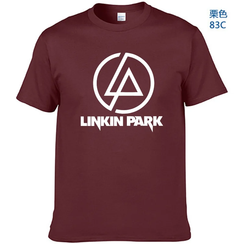 Летняя модная мужская футболка Lincoln LINKIN Park, хлопковая брендовая одежда Linkin, короткие топы, футболки - Цвет: Wine Red-W