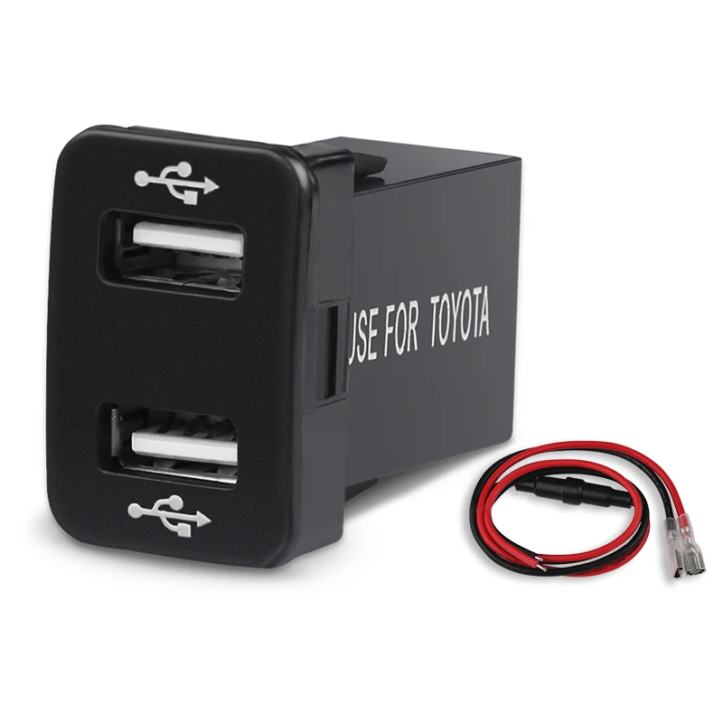 Автомобильное зарядное устройство с двумя USB портами 5 В а + А|Кабели адаптеры и