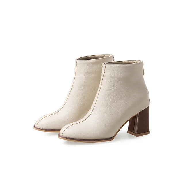 Botines color beige mujer Clearance