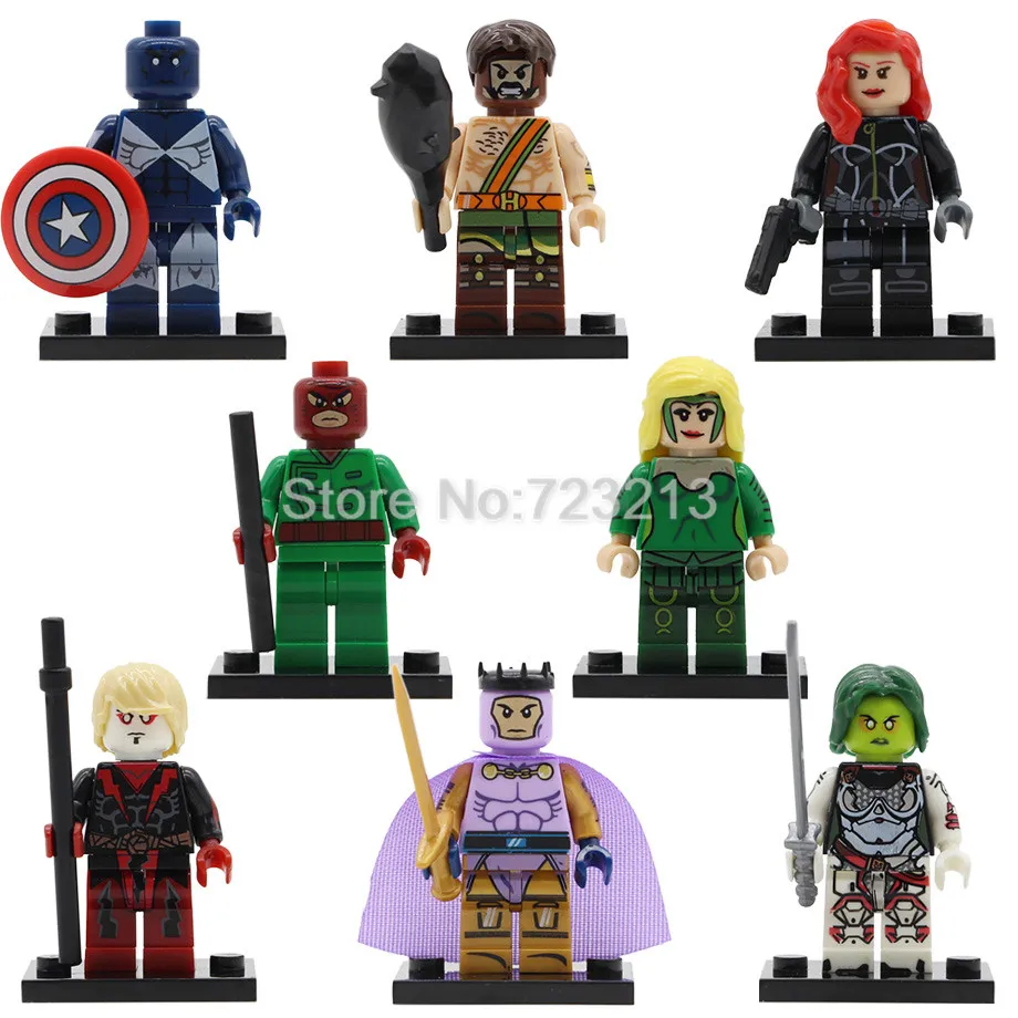 

Super Hero Vance Astro Legoingly Figure Black Widow Heracles Adam Warlock Gamora Amora Wrecker Balder Model Building Blocks Toys
