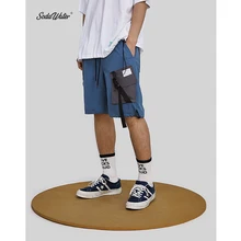 Газированной воды уличная японские шорты Для мужчин шнурок карманная строчка Для мужчин повседневные шорты-карго летняя одежда в стиле «хип-хоп» Короткие штаны 9314S