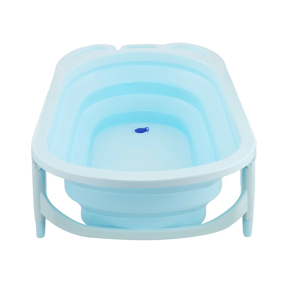 3 Colors Portable Folding Baby Bath Tub Large Size Anti-Slip Bottom Non-Toxic Material Children Bathtub Bucket for Baby Bathing
