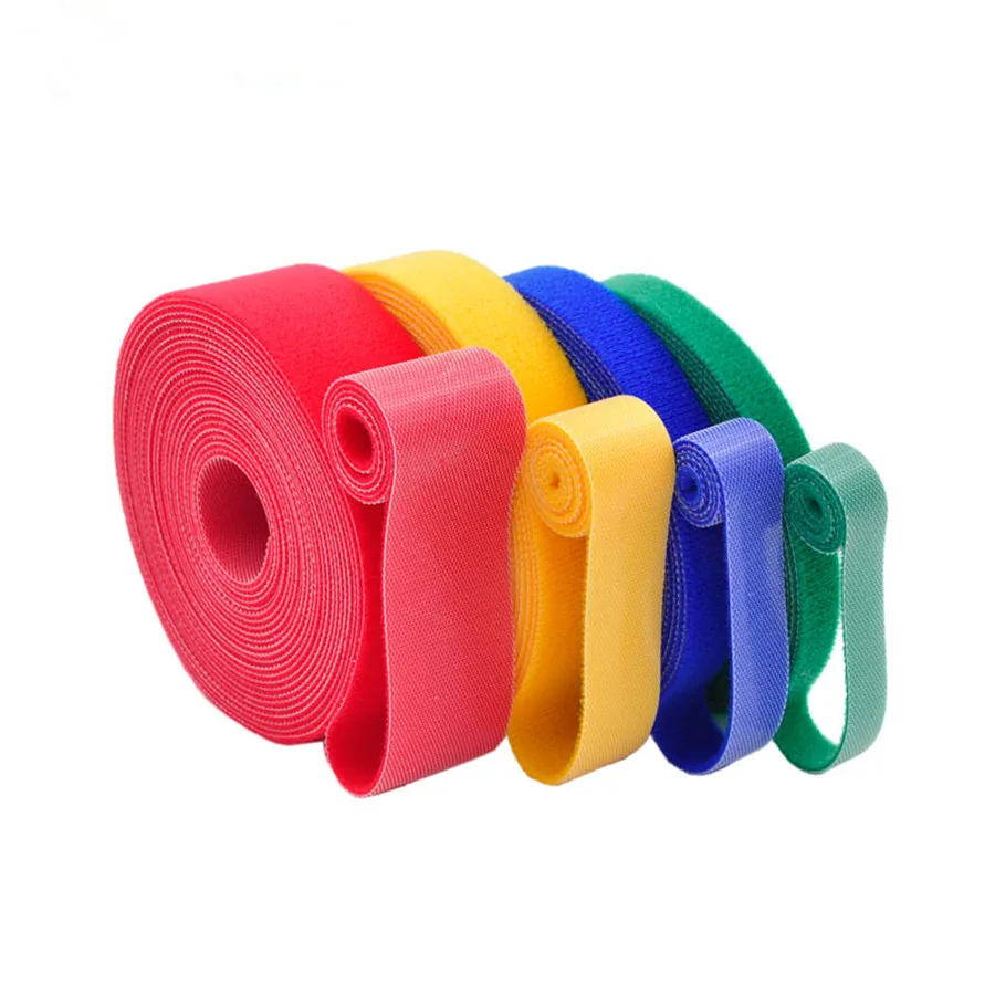0,8X20 дюймов self stick Кабельные стяжки/2 см X 5 м цветной самоблокирующимся соединитель кабеля, 25 шт./лот