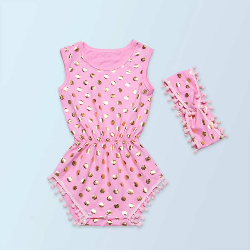 

Newborn Baby Girls Clothes Set Fashion Babysuits Bebes Infantil Gold Polka Dot Body Clothes Jumpsuit Outfits Babies Clothes