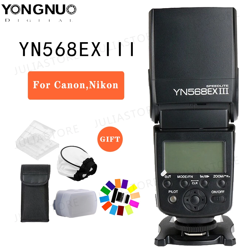 

YONGNUO YN568EX III YN-568EX III TTL Wireless HSS Flash Speedlite for Canon Nikon DSLR Camera Compatible YN600EX-RT II YN568EXII