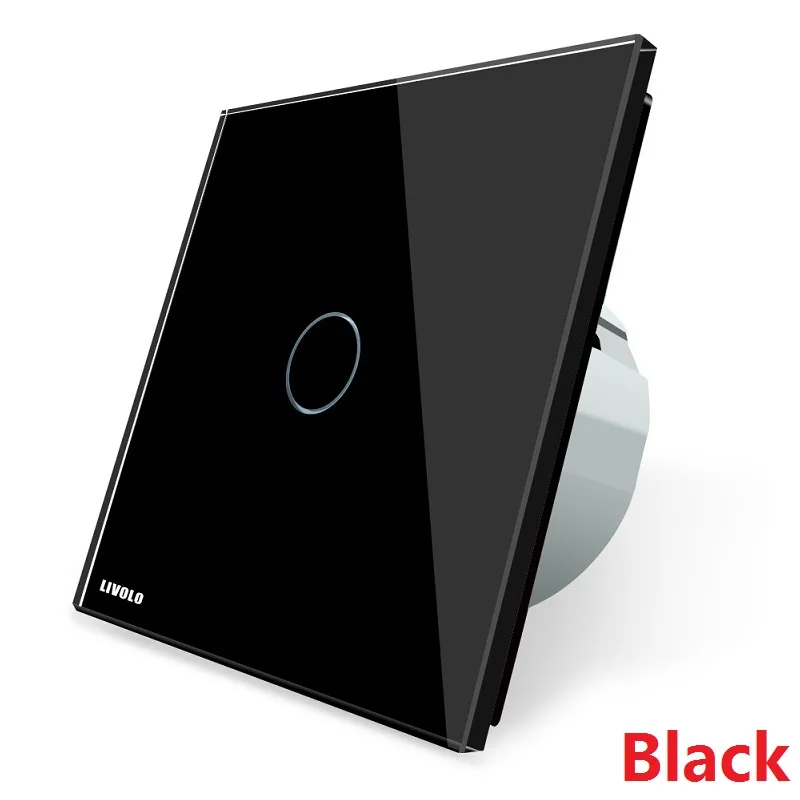 

1Pcs Touch On/Off EU Standard Wireless Light Switch Wall Switch 1Way Control Touch,1Gang 1Way, AC 220~250V ,Crystal Glass Panel
