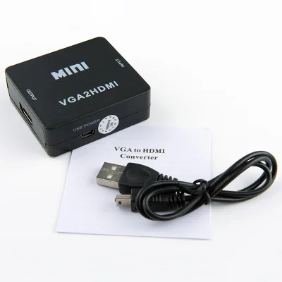 HD 1080 P мини VGA конвертер HDMI с аудио VGA2HDMI устройство для видеосъемки адаптер видео