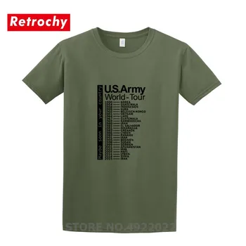 価格 米軍世界ツアーコンサート軍事黒、白tシャツの男スタールースコットンtシャツアルファアメリカサイズショートスリーブtシャツ