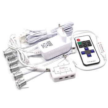 

1W*6pcs/set Mini 11Key Remote Control LED Downlight Recessed Lamps AC100-240V Very Small Dimmale +Flashes LED Spot Lights