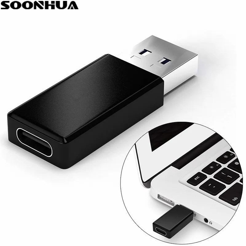 SOONHUA мини USB3.0 конвертер адаптер USB к Type C кабель Быстрый перевод линия передачи