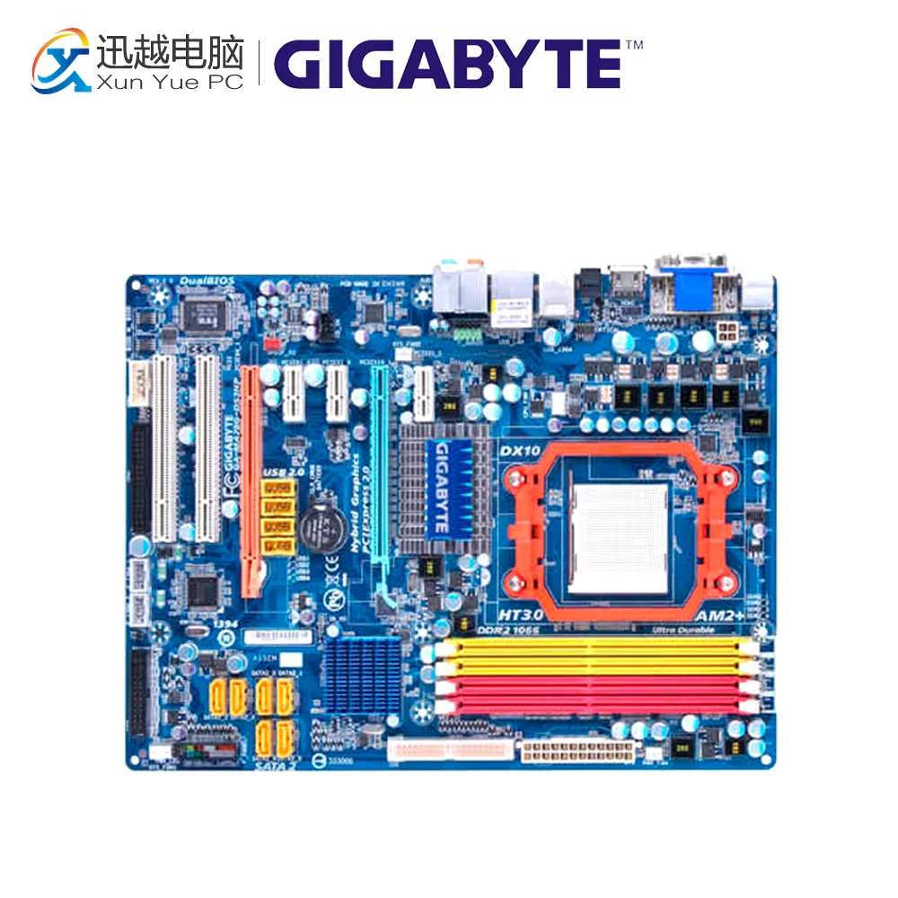 

Gigabyte GA-MA78G-DS3HP Desktop Motherboard MA78G-DS3HP 780G Socket AM2 DDR2 SATA2 USB2.0 ATX