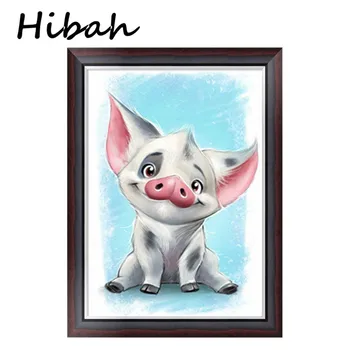 

Round Diamond 5D DIY Diamond Painting "Cartoon Pig" 3D Diamond Embroidery Cross-stitch Mosaic Rhinestone Home Decoration Gift
