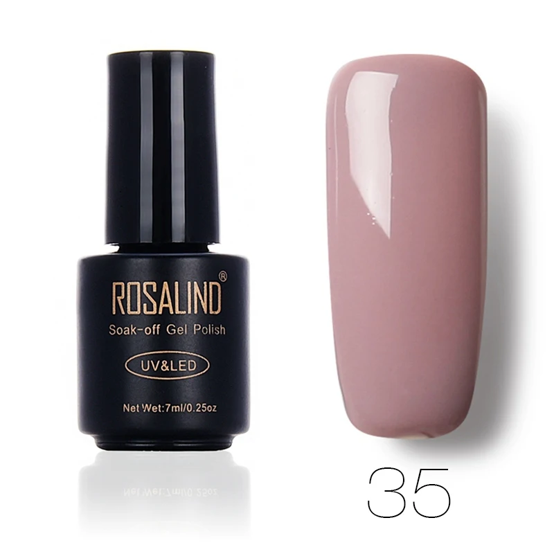 Гель-лак ROSALIND для наращивания ногтей, маникюрный лак для ногтей, 7 мл, 58 цветов, впитывающий УФ-Гибридный Гель-лак - Цвет: 35