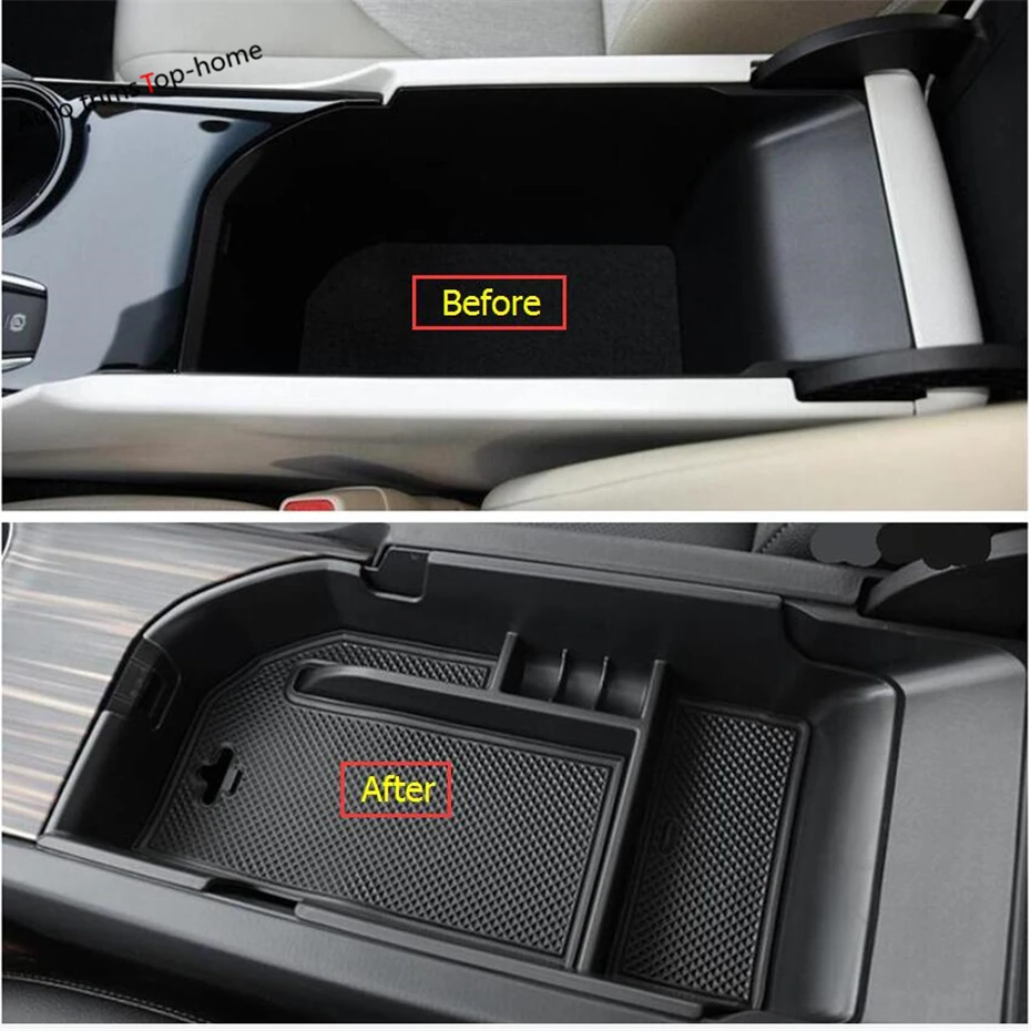 

Yimaautotrims Central Storage Pallet Armrest Container Multi-grid Box Cover Fit For Toyota Camry 2018 2019 Interior Mouldings