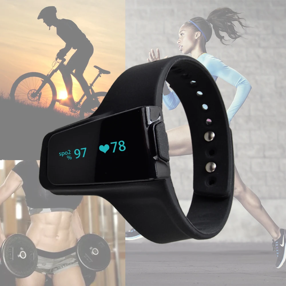  ELERA Pulse Oximeter Watch Bluetooth Smart Wrist Portable OLED Sleep apnea Monitor Insomnia Heart B - 33001157066