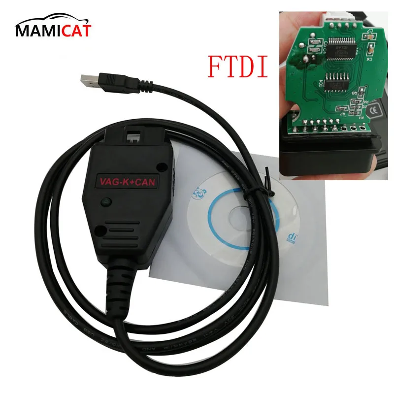 VAG K+CAN Commander 1.4 vag USB OBD Diagnostic Interface OBD2 OBDII Cable For VAG Series With FTDI FT232RL PIC18F258 Chip