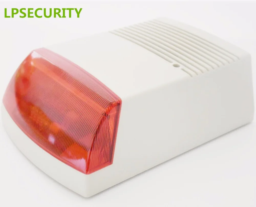 

Bulb Outdoor Waterproof Wired Strobe Siren Sound Light Red Flash light Horn Speaker for GSM Intrusion Safety & Fire Alarm