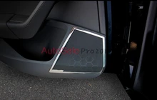 Stainless steel Metal Inside Door Stereo Speaker Frame Cover Trim 4pcs for Skoda Octavia MK3 A7 2015 2016