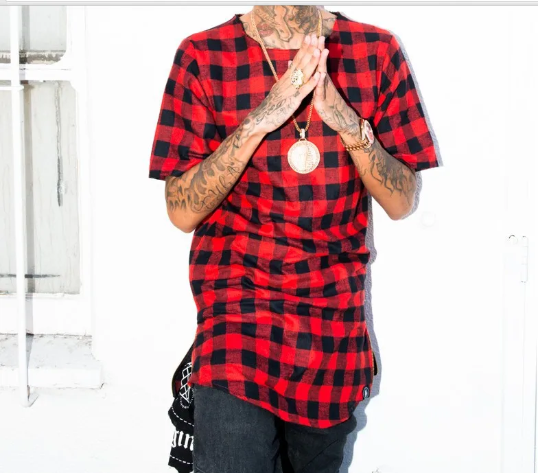 Download Tyga 2015 Swag Red Men t shirt tyga cool oversized Gold side zipper hip hop Tyga cool oversized ...