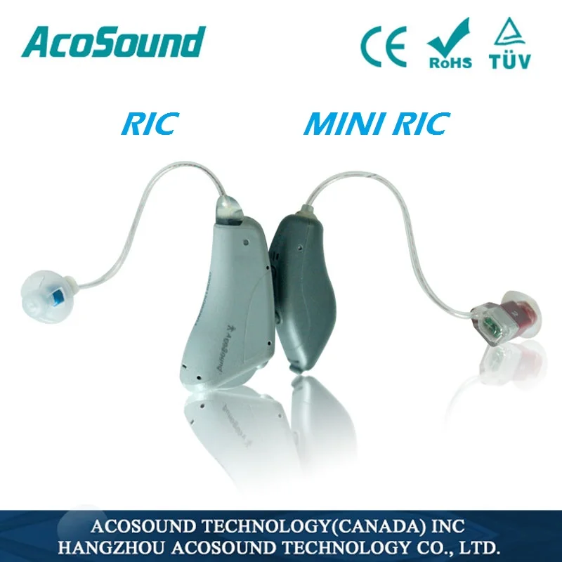 Acosound 430 Мини RIC Цифровые слуховые аппараты 4 канала BTE слуховой аппарат маленькие RIC слуховые усилители для глухих слуховых аппаратов