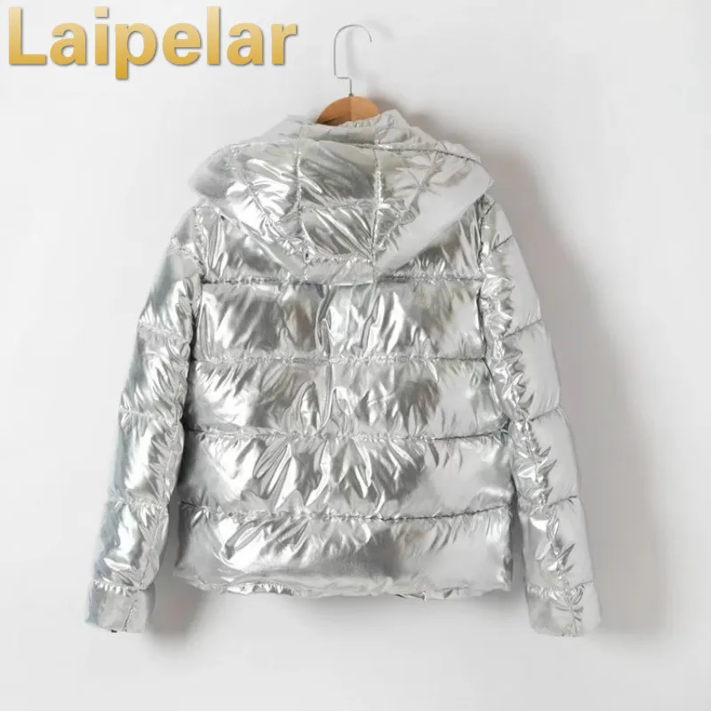 Laipelar серебряное модное плотное хлопковое пальто с капюшоном зимние куртки