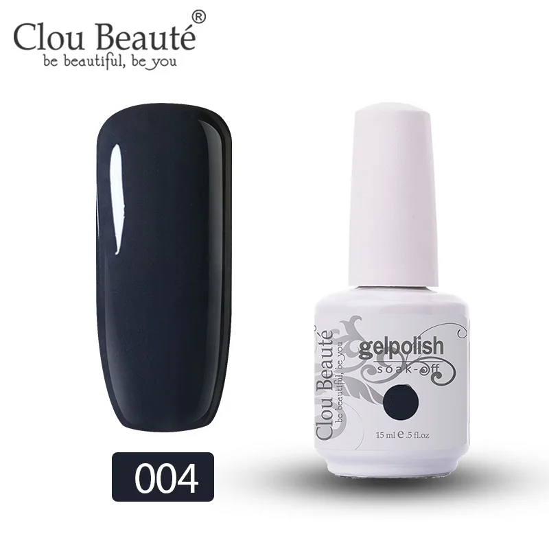 004 Clou Beaute Гель-лак для ногтей 15 мл, грунтовка для ногтей, гель-основа и верхнее покрытие, УФ светодиодный Полупостоянный лак, Гель-лак, замочить от белого - Цвет: 004