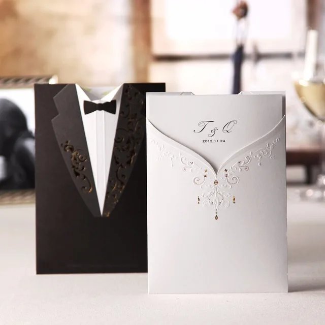Wishmade Korean Style Wedding Invitation Cards Front And Back Are Wishmade Korean Style Wedding Invitation Cards Front And Back Are Diffe Dress