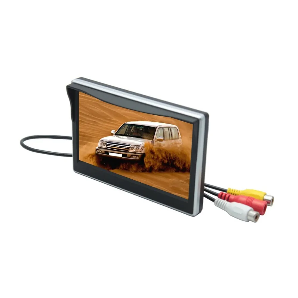  5 Inch TFT-LCD Car Display Digital HD Monitor Auto Parking Backup Reverse 2-Ch AV Input Wide Voltag
