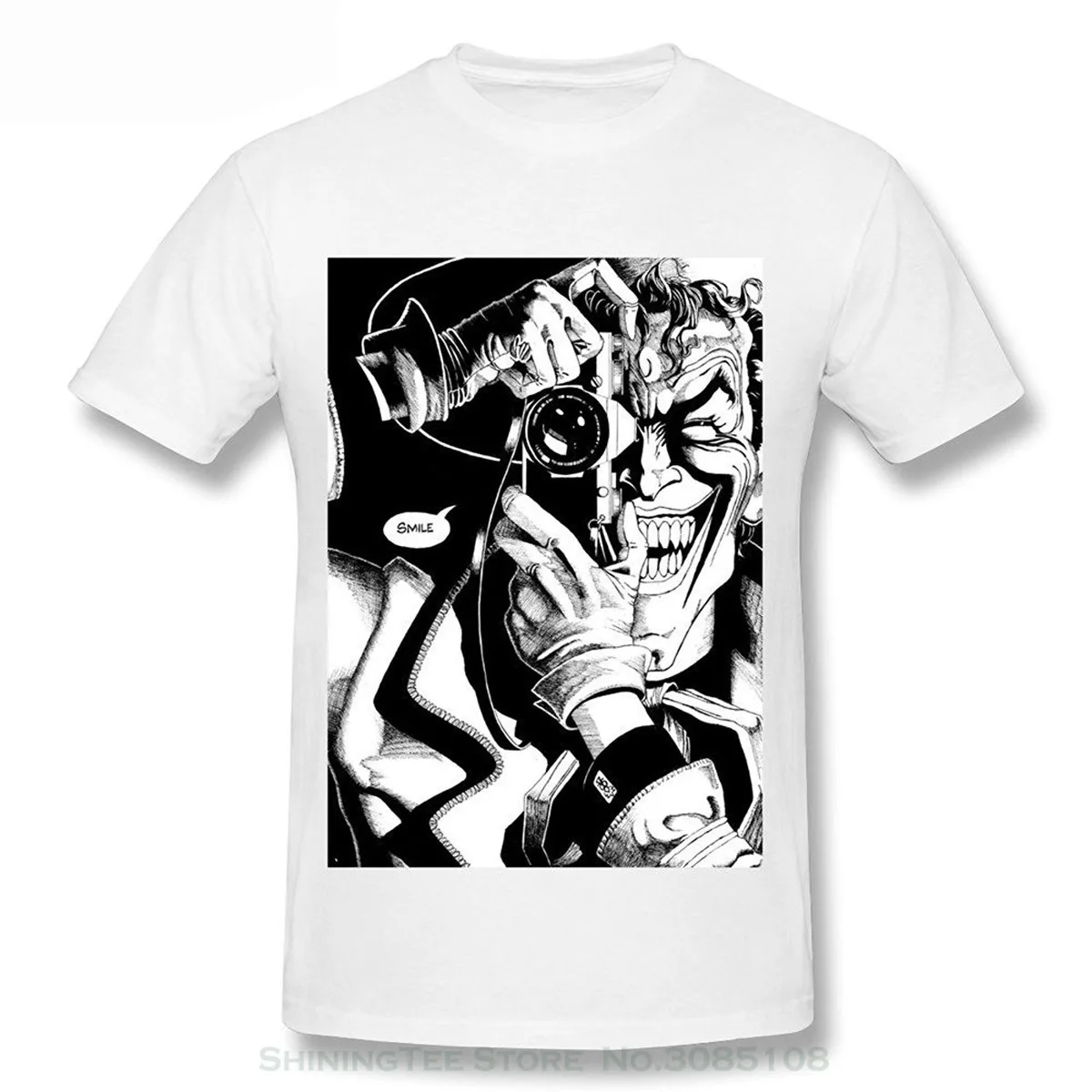 

New Fashion Men's Short Sleeve Manrv Men's Killing Joke T-shirt White Stranger Things Design T Shirt Casual Cotton