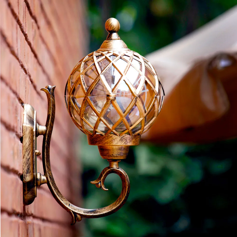 Homestia Exterior Wall Lantern Aluminum Exterior Lamp Antique Bronze Outdoor Wall Lantern One Light Retro Homestia Exterior Wall Lantern Aluminum Exterior Lamp Antique Bronze Outdoor Wall Lantern One Light Retro