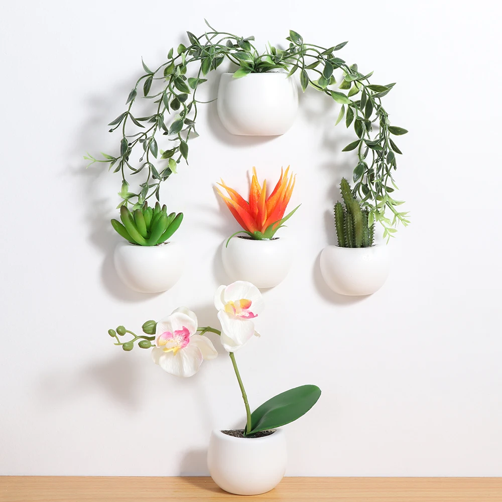 

2019 New Magnetic Artificial Plant Flower Pot 3D Fridge Sticker Fridge Magnets Refrigerator Decoration Home Decoration Accessory