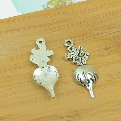 

free shipping 100pcs/lot A2218 antique silver Radish shape alloy charm pendant fit jewelry making 34x12mm wholesale