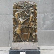 9 «Западная Египет миф Бронзовый& Мраморный ИСКУССТВО Король Татт Статистика ox-глава лошадь монстры