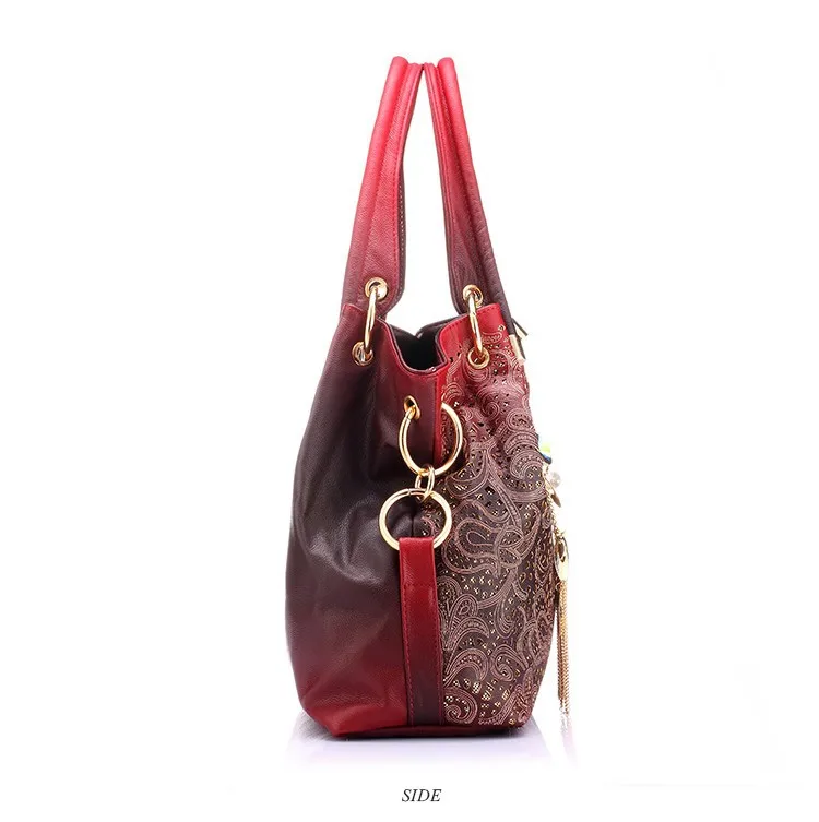 Брендовая люксовая дизайнерская женская сумка женский Искусственная кожа hollow out сумка с кисточками женские messegner Сумка bolsa feminina LH33