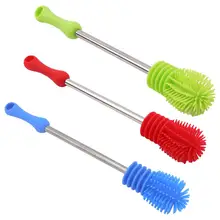 Бутылка для детского молока с длинной ручкой, силиконовая щетка для чистки, набор инструментов для очистки