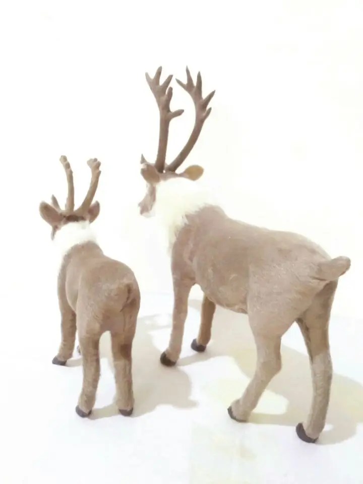 Моделирование олень жесткая модель пластик и меха олень реквизит, домашняя декоративная игрушка подарок s1533