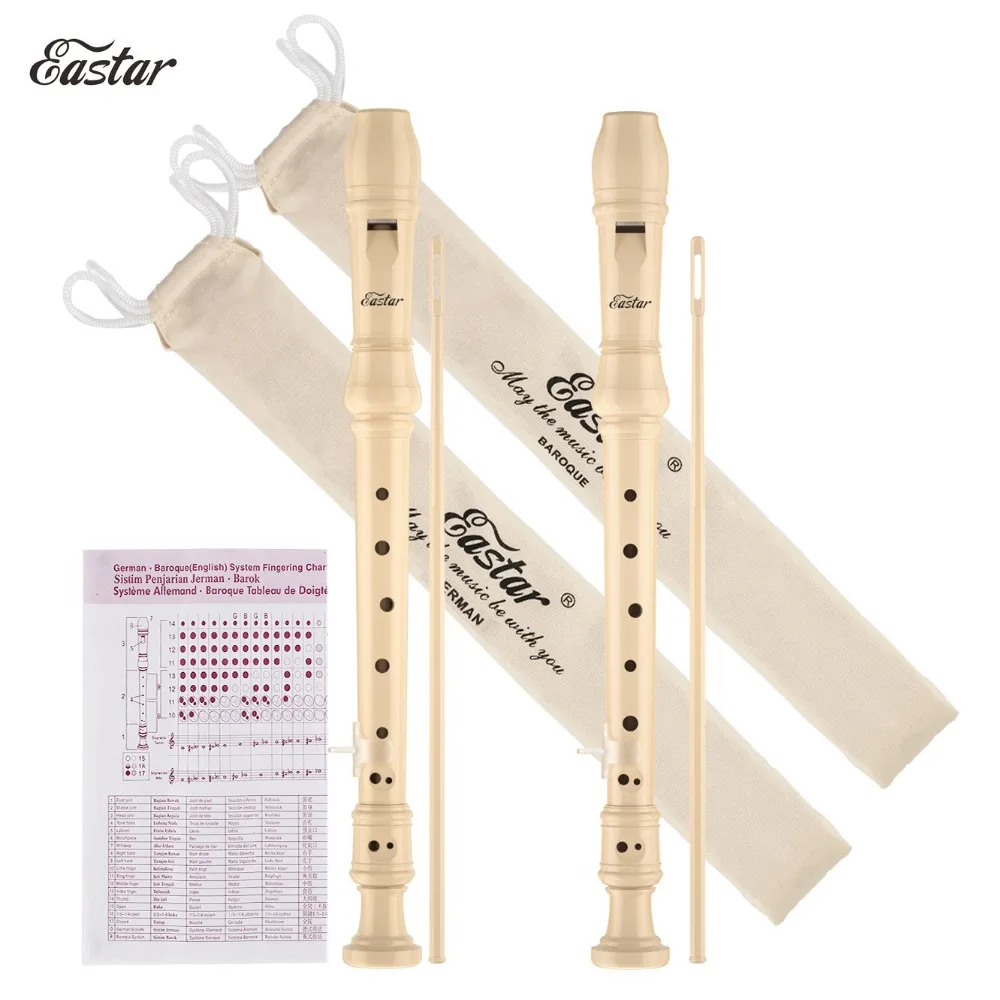 

Eastar ERS-22B ABS Soprano C Recorder set, Natural