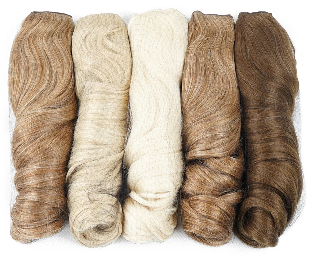 Grampo de Seda das Extensões do Cabelo Sintético das Costas Cabelo Ondulado Falso Cinza Hairpieces Uma Parte Esticada 24 Polegada 60cm no 190g 10 sintético das costas no cabelo 190g ondulado