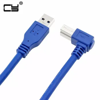 

High Quality USB 3.0 A Male to B Male 90 Degree Right Angle Printer Cable 60cm/0.6m
